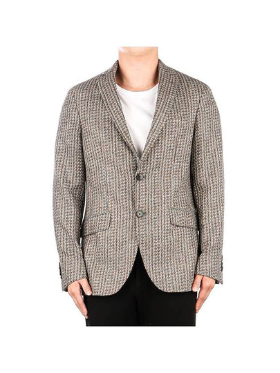 Men's Mixed Wool Jacket Brown - ETRO - BALAAN 2