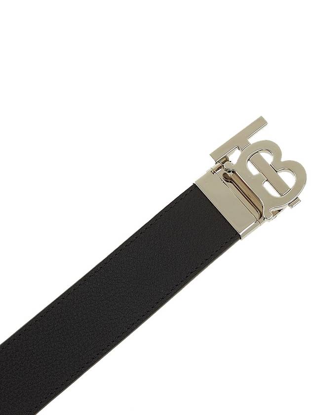 Reversible Monogram Leather Belt Black - BURBERRY - BALAAN 7