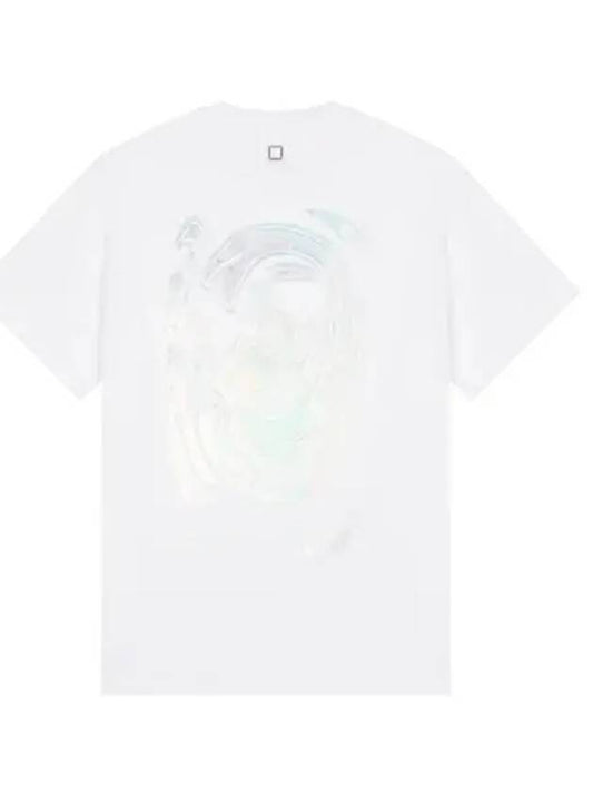 White Metallic Graphic T Shirt W243TS04701W - WOOYOUNGMI - BALAAN 2