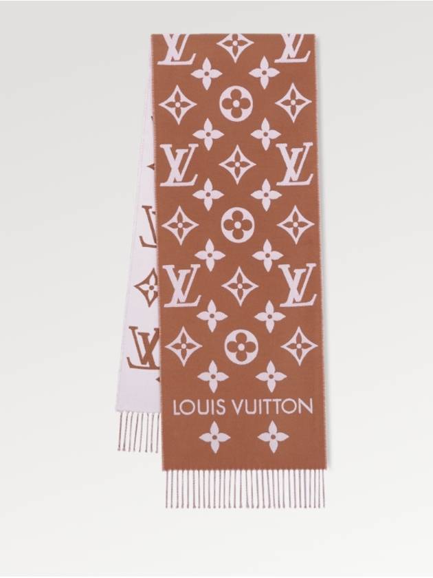 LV Essential Monogram Scarf Brown - LOUIS VUITTON - BALAAN 3