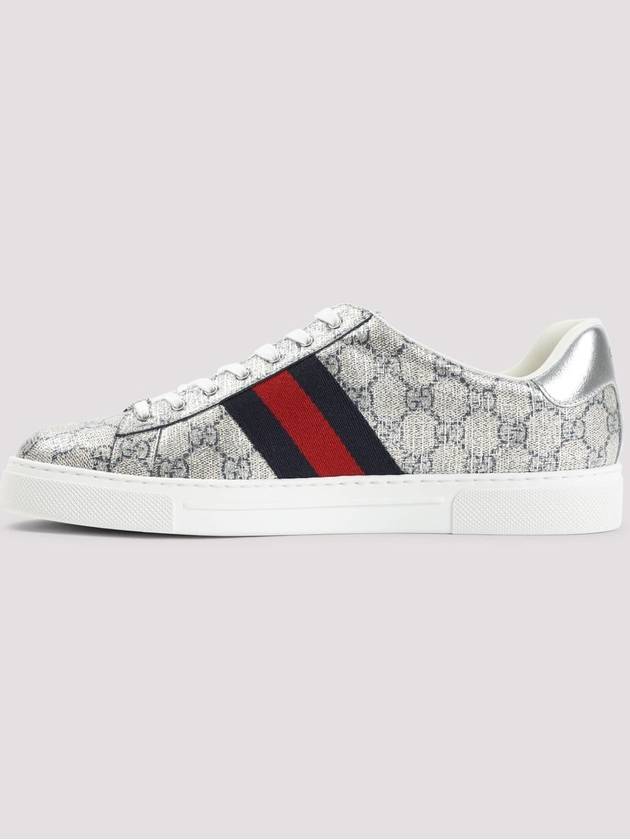 Ace Low Top Sneakers Beige Blue - GUCCI - BALAAN 3