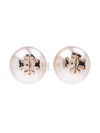 Crystal Pearl Stud Earring Rose - TORY BURCH - BALAAN 2