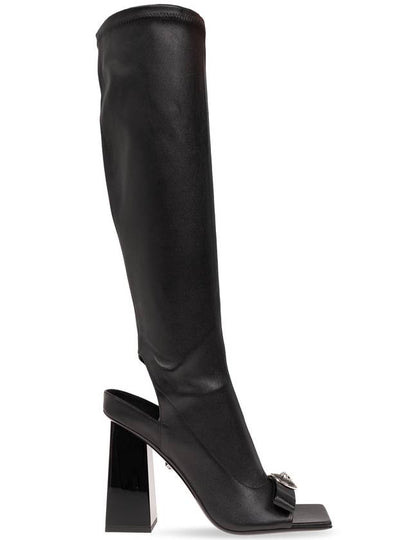 Medusa logo decorated long boots 100mm 10146071A03984 - VERSACE - BALAAN 2