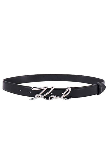 Women s Signature Small Hip Belt 235W3101 A999 Black BPG - KARL LAGERFELD - BALAAN 1