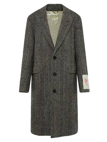 Sleeve Tag Single Coat Grey - GOLDEN GOOSE - BALAAN.