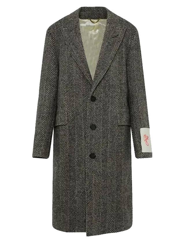 Sleeve Tag Single Coat Grey - GOLDEN GOOSE - BALAAN 1