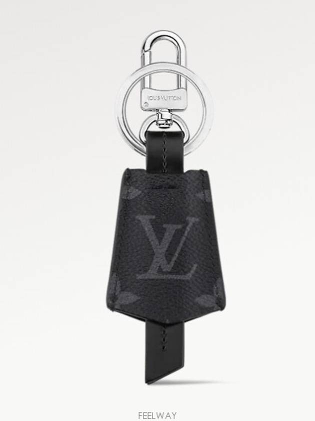 LV Cloches Cles Bag Charm Key Holder Black - LOUIS VUITTON - BALAAN 4