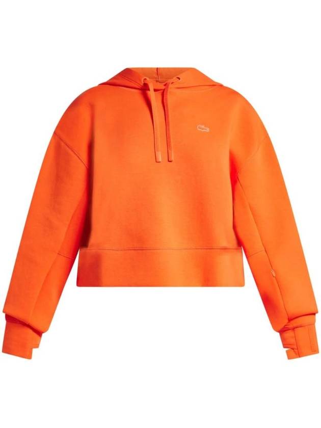 Active Crop Hoodie Orange - LACOSTE - BALAAN 1