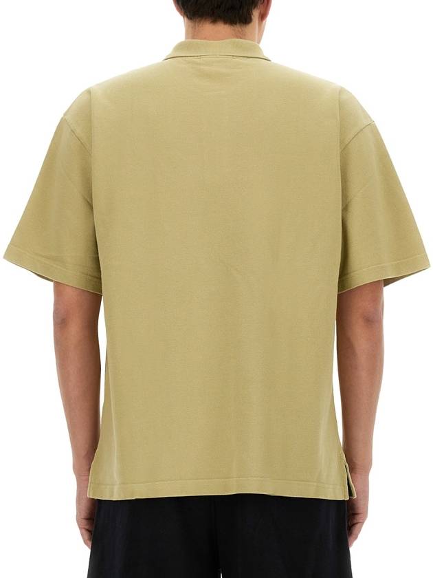 Bold Fox Head Patch Oversized Polo Shirt Sage Green - MAISON KITSUNE - BALAAN 4