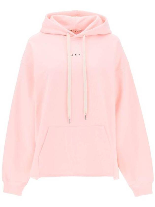 Logo Print Hooded Top Pink - MARNI - BALAAN 2