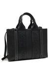 Woody Small Leather Tote Bag Black - CHLOE - BALAAN 4