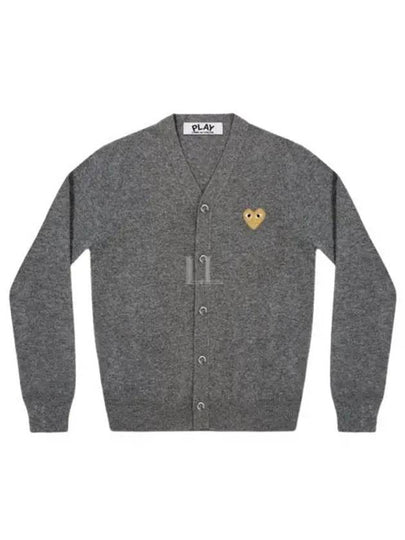 Play Gold Waffen Cardigan Dark Grey - COMME DES GARCONS - BALAAN 2