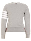 Engineered 4 Bar Stripe Loopback Jersey Knit Crewneck Sweatshirt Light Grey - THOM BROWNE - BALAAN 3