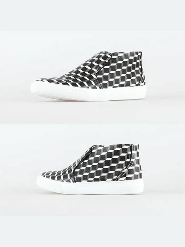 Cube Pattern Mid Top SlipOn GX03 CANVAS CUBE - PIERRE HARDY - BALAAN 4