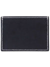 Stitched Vacchetta Card Wallet Navy - THOM BROWNE - BALAAN 3