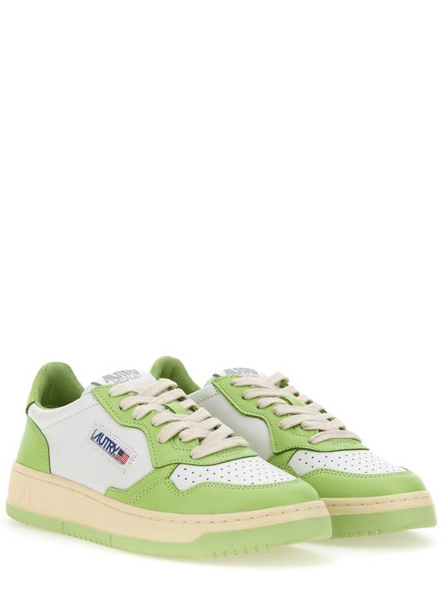 Women's Medalist Bi-Color Low-Top Sneakers Green - AUTRY - BALAAN 4