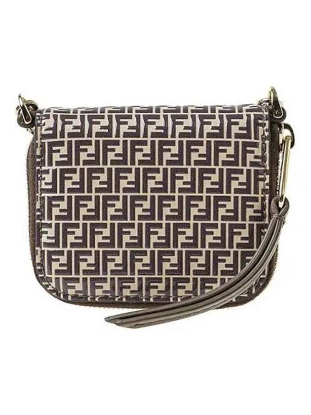 Women's FF Logo Chain Coin Purse Brown - FENDI - BALAAN 2