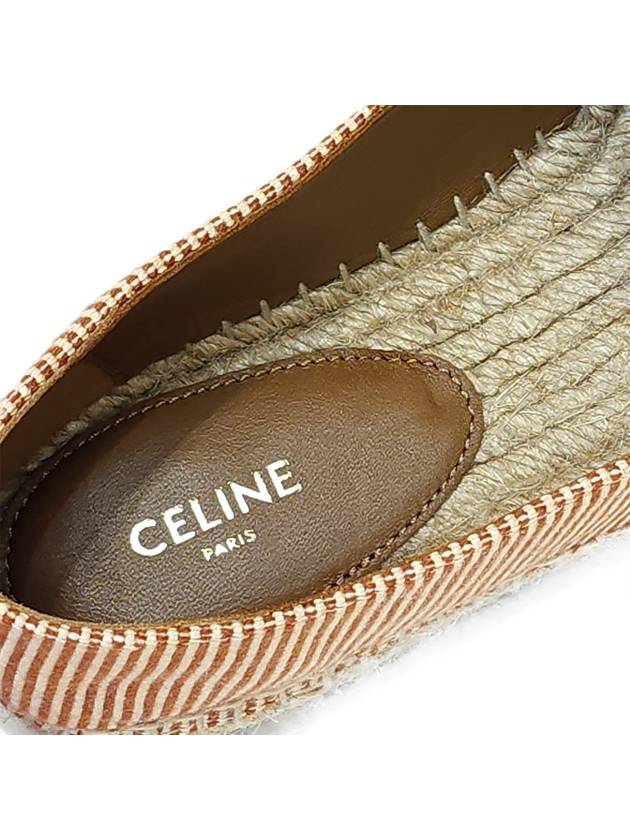 Women s Les Espadrilles Flat Shoes Jacquard Canvas Rust Beige 3583223 57C 18RS - CELINE - BALAAN 7