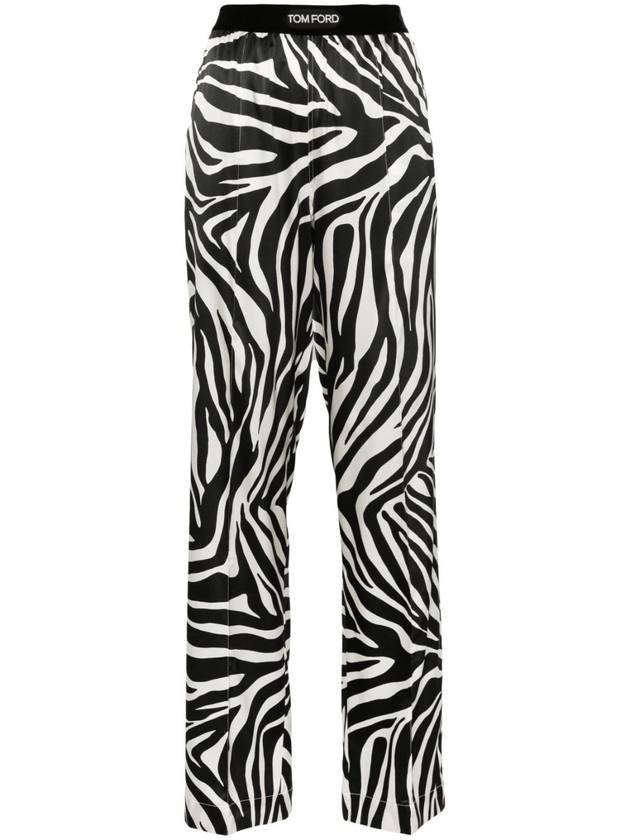 24 ss Stretch Silk Pants WITH Animalear Print PAW397FAP219XECBL B0651012431 - TOM FORD - BALAAN 2