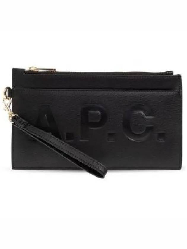 Debossed Logo Pouch Bag Black - A.P.C. - BALAAN 2