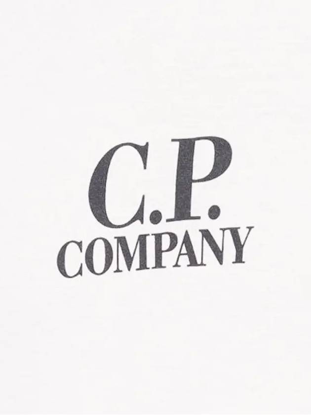 Logo Crew Neck Short Sleeve T-Shirt White - CP COMPANY - BALAAN 5