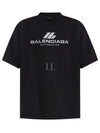 Activewear Medium Fit Short Sleeve T-Shirt Black - BALENCIAGA - BALAAN 2