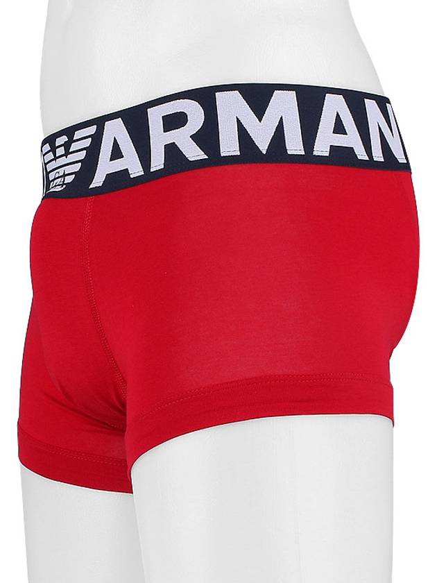 Men's Logo Trunk Briefs Red - EMPORIO ARMANI - BALAAN 4