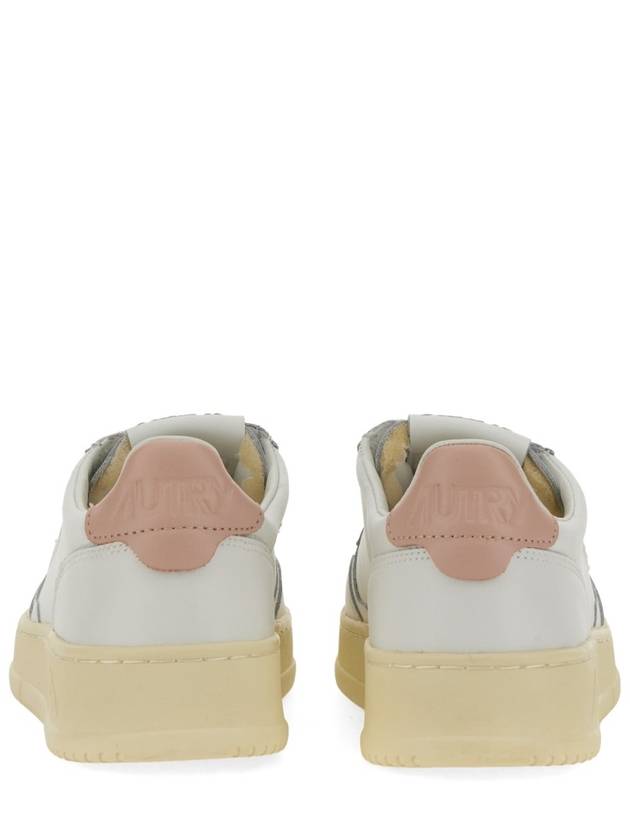 Medalist Pink Tab Leather Low Top Sneakers White - AUTRY - BALAAN 7