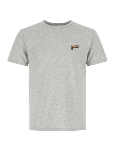 Oly Hot Dog Fox Classic Cotton Short Sleeve T-Shirt Grey Melange - MAISON KITSUNE - BALAAN 1