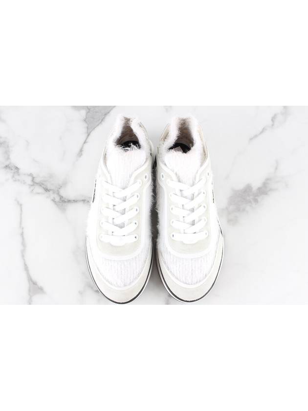 CC logo knit sneakers white 36 5 235 - CHANEL - BALAAN 7