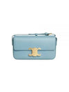 Claude Shiny Calfskin Shoulder Bag Blue - CELINE - BALAAN 2