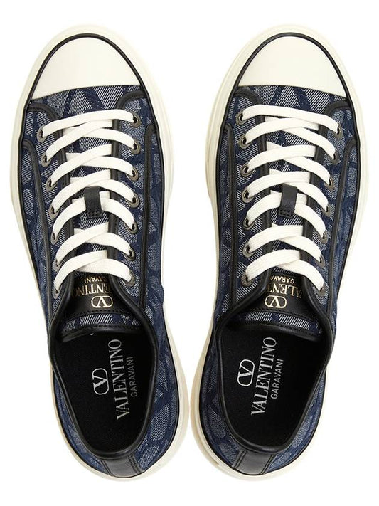 Toile Iconography Denim Men s Sneakers S0H02HQW YEX - VALENTINO - BALAAN 2