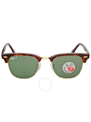 Ray Ban Clubmaster Classic Polarized Green Classic G-15 Square Unisex Sunglasses RB3016 990/58 49 - RAY-BAN - BALAAN 1