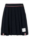 University Striped Mini Pleated Skirt Navy - THOM BROWNE - BALAAN 2