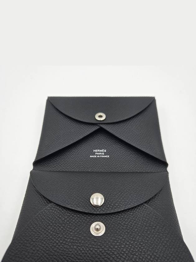 Calvi Duo Card Wallet Noir - HERMES - BALAAN 8