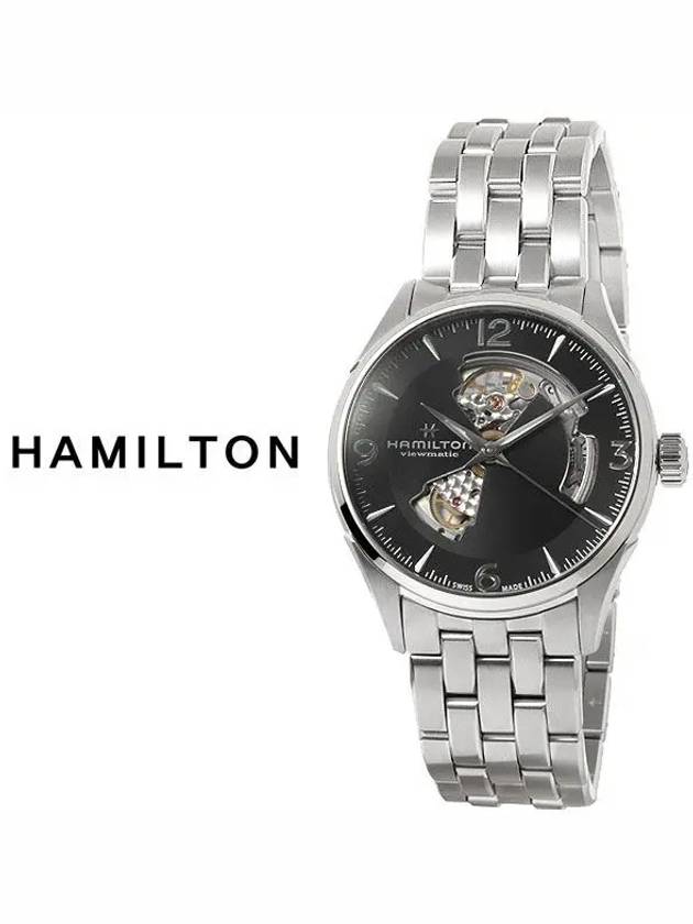 Jazzmaster Open Heart Automatic 42mm Metal Watch Black - HAMILTON - BALAAN 3