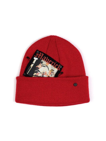 BBD Maverick Patch Beanie Red - BLACKBLOND - BALAAN 1