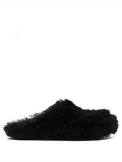 Shearling Mule Black - MARNI - BALAAN 2