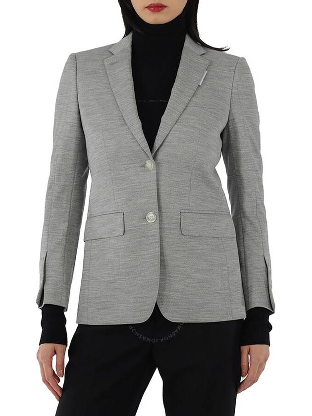 Melange Technical Wool Jersey Blazer Jacket Gray - BURBERRY - BALAAN 2