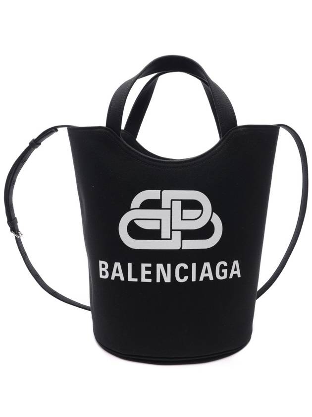 Wave Logo Medium Tote Bag Black - BALENCIAGA - BALAAN 3