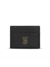 Grainy TB Logo Calfskin Card Wallet Black - BURBERRY - BALAAN 2