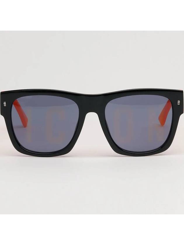 Sunglasses ICON0004S 8LZ7Y Black Overfit Horn Rim - DSQUARED2 - BALAAN 3