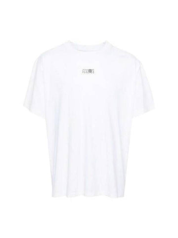 Ribbed Neck Short Sleeve T-Shirt White - MAISON MARGIELA - BALAAN 1