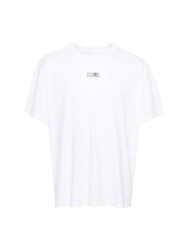 Ribbed Neck Short Sleeve T-Shirt White - MAISON MARGIELA - BALAAN 1