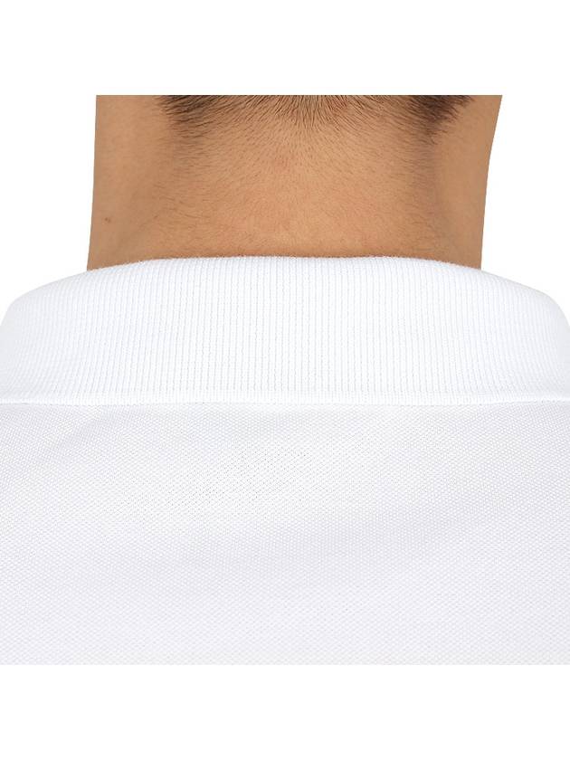 Pique Stretch Cotton Short Sleeve Polo Shirt White - STONE ISLAND - BALAAN 8