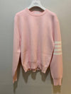 4 Bar Armband Milano Stitch Knit Top Light Pink - THOM BROWNE - BALAAN 2