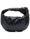 Jodie Intrecciato Small Tote Bag Black - BOTTEGA VENETA - BALAAN 5