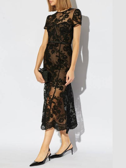 Self Portrait Lace Dress With Belt, Women's, Black - SELF PORTRAIT - BALAAN 2