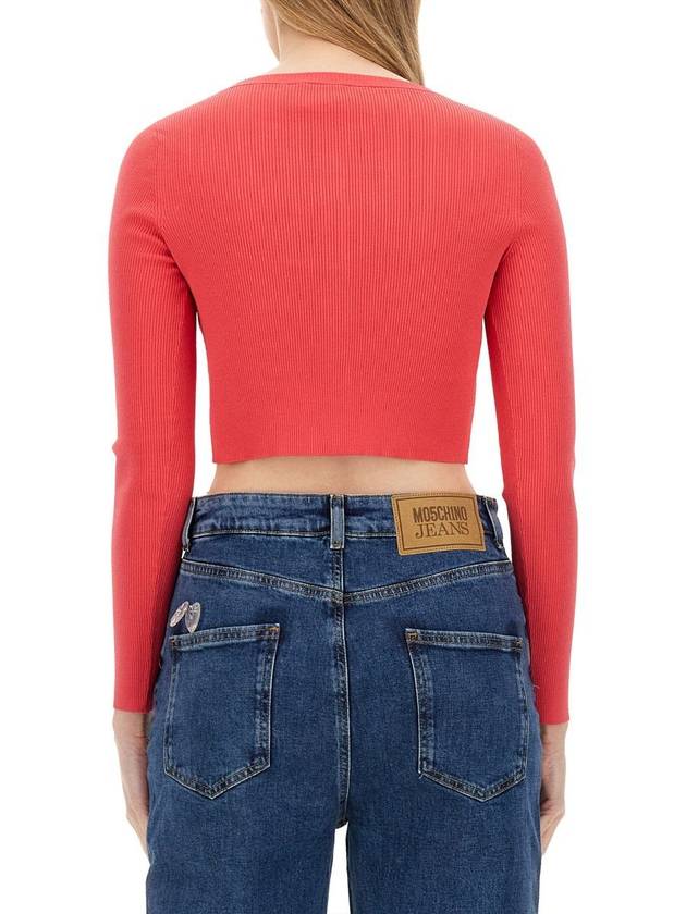 Moschino Jeans Cropped Cardigan - MOSCHINO - BALAAN 3