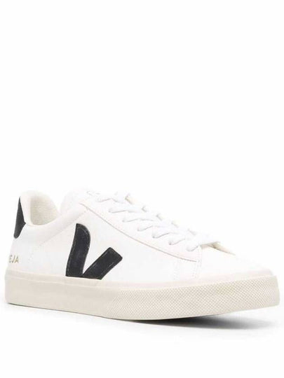 'Campo' White And Black Low Top Sneakers In Vegan Leather Unisex - VEJA - BALAAN 2